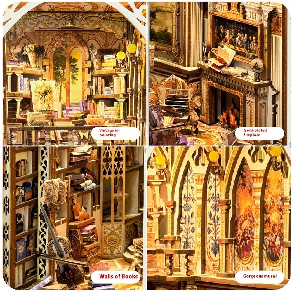 Diy Wooden Book Nook Shelf Ins - огляд і ціна Diy Wooden Book Nook Kit Shelf Insert