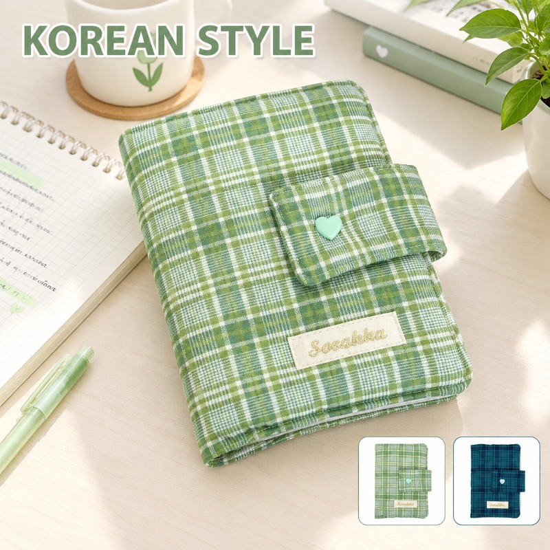 Green White Gingham Hand-journ - огляд і ціна Stationery Books