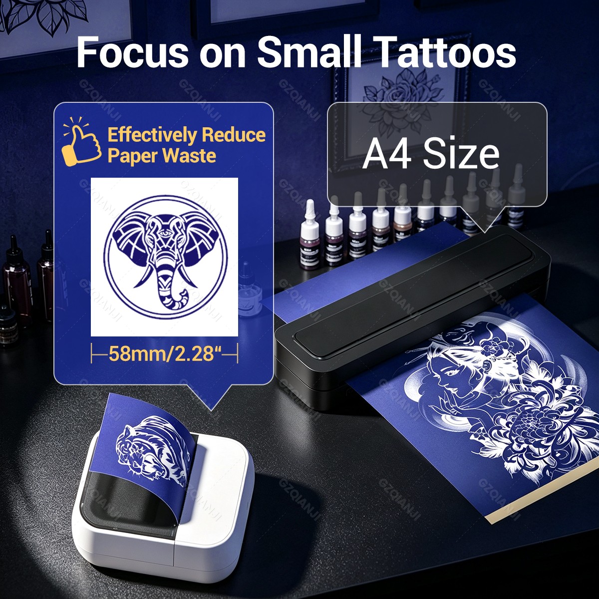 2Inch Portable Mini Tattoo Pri - огляд і ціна Mini Pocket Thermal Printer Paper Roll