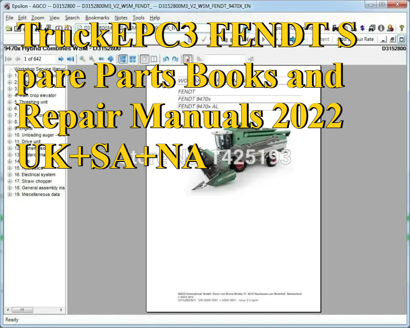 TruckEPC3 FENDT Spare Parts Bo - огляд і ціна Books