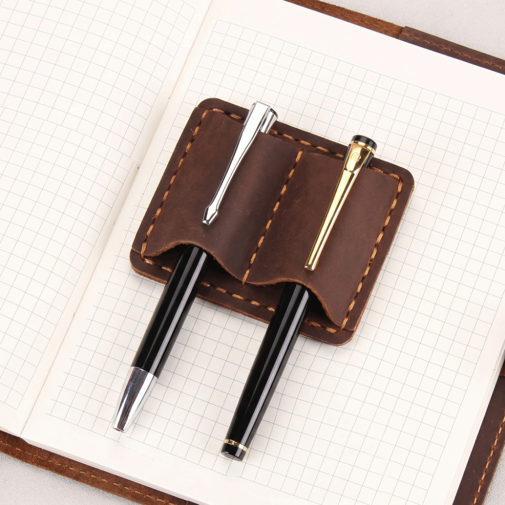 Double Vintage Leather Pen Loo - огляд і ціна Vintage Leather Journal Notebook