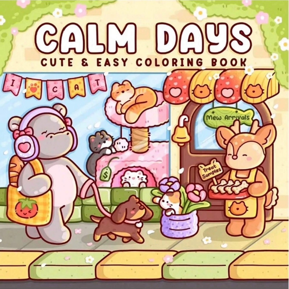 Cute Animal Stress Relief Colo - огляд і ціна Adult Coloring Book Stress Relief