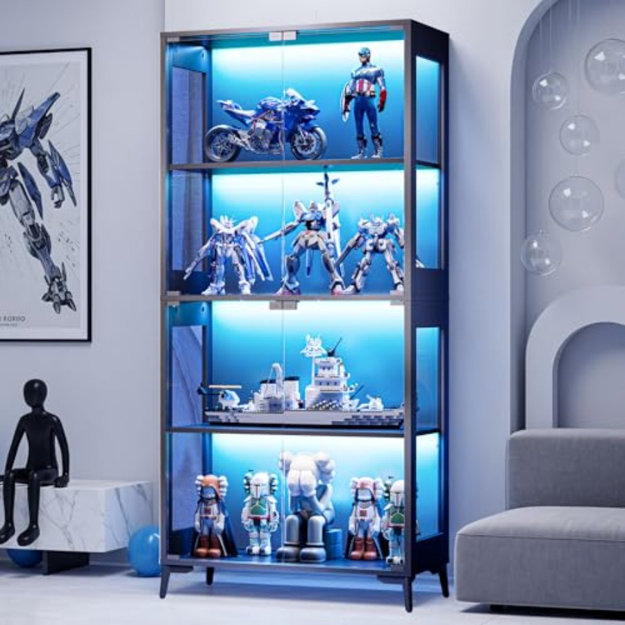 Glass display cabinet with doo - огляд і ціна Books